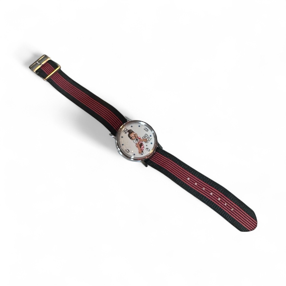 Black and Red Strap Watch